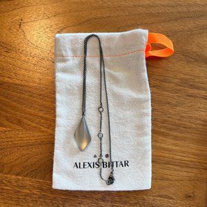 Alexis Bittar Gold Smoke Lucite Necklace
